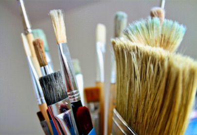 plusieurs Pinceaux de peinture